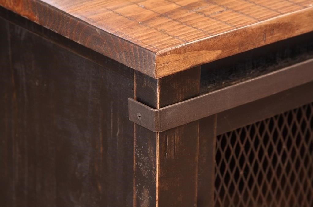 International Furniture Direct Pueblo IFD370SOFA Rustic Sofa Table with